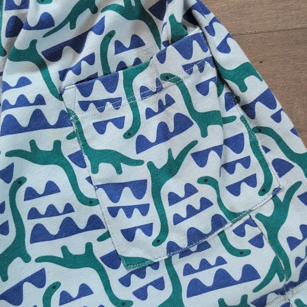 Hanna Andersson 3T Dinosaur Long Sleeve Playground Dress with Pockets - Picture 7 of 7